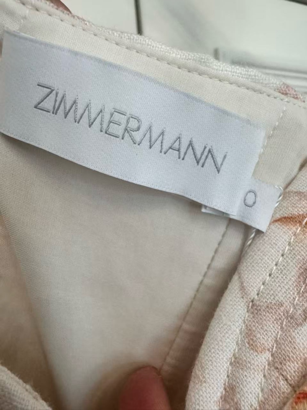 Zimmermann Cream Floral Maxi Dress with Pink & Orange Accents size 0 - Picture 12 of 16